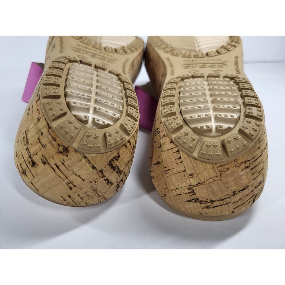 Crocs A-Leigh Floral Suede Slide-On Thong, Size 9 - Picture 9 of 11